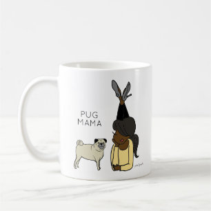 Personalised Pug Mama Coffee Mug