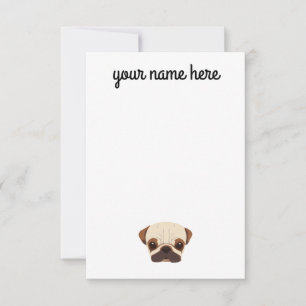 Personalised Pug Notecards