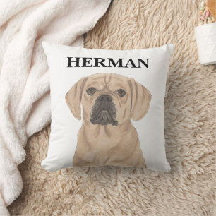 Personalised Puggle Reversible Cushion