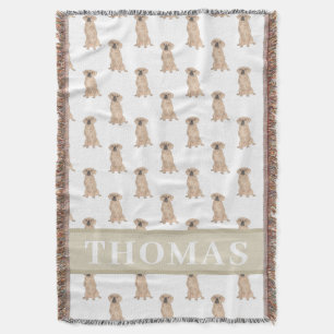 Personalised Puggle Throw Blanket