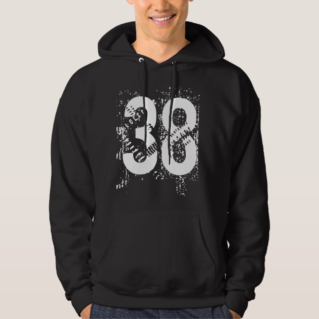 Personalised Pullover Hoodie with Number (Front)