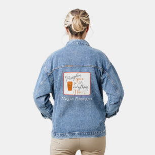 Personalised Pumpkin and Spice for Anytime Denim Jacket