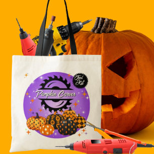 Personalised Pumpkin Carving Tote Bag