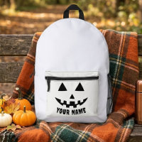Personalised Pumpkin Halloween Name Black & White