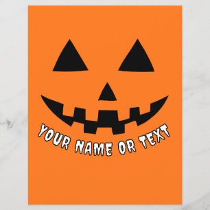 Personalised Pumpkin Halloween Name & CUSTOM TEXT Flyer