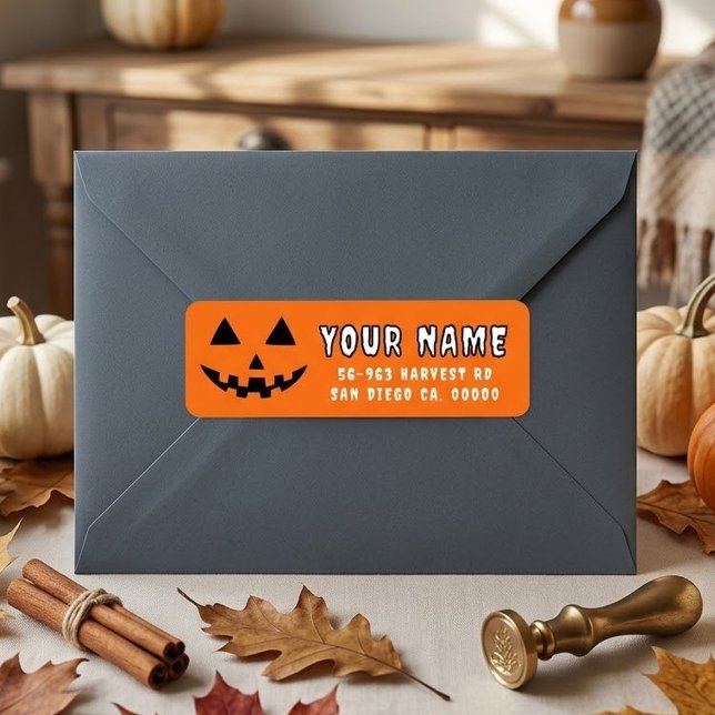 Personalised Pumpkin Halloween Your Name Address (Creator Uploaded)