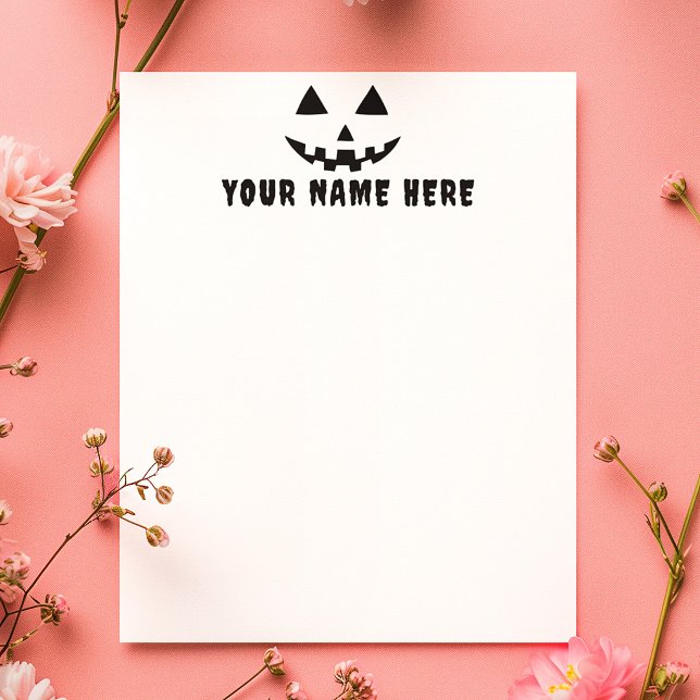 Personalised Pumpkin Halloween Your Name Custom Letterhead (Creator Uploaded)
