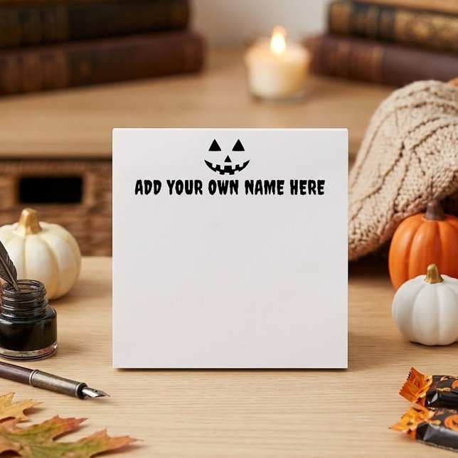 Personalised Pumpkin Halloween Your Name Post-it Notes (Creator Uploaded)