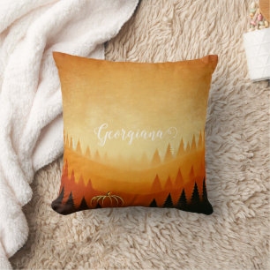 Personalised Pumpkin Harvest Autumnal Harvest Cushion