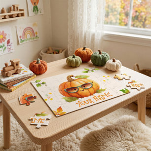 Personalised Pumpkin Kids Jigsaw Puzzle Gift