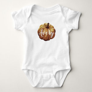 Personalised Pumpkin Painting Autumn Baby Bodysuit