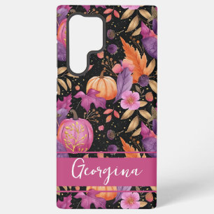 Personalised Pumpkin Pattern Samsung Galaxy Case
