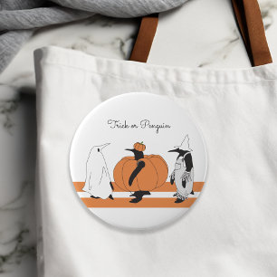 Personalised Pumpkin Penguin Funny Halloween 10 Cm Round Badge