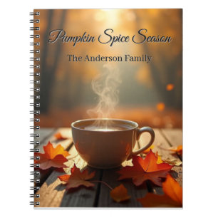 Personalised Pumpkin Spice Autumn Notebook