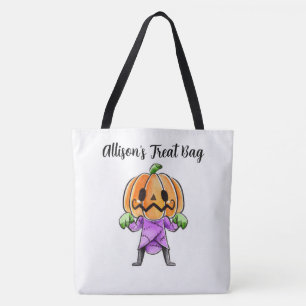 Personalised Pumpkin Treat Tote Bag