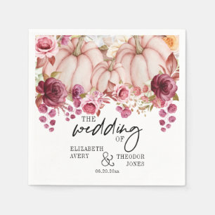 Personalised Pumpkin Wedding Autumn Napkin