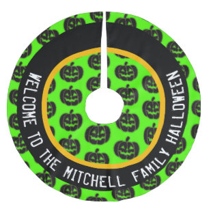 Personalised Pumpkins Halloween Tree Skirt
