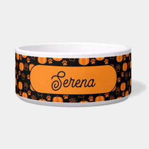 Personalised Pumpkins & Paws Orange and Black 