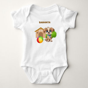 Personalised Puppy Baby Bodysuit