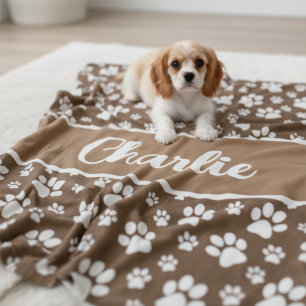 Personalised Puppy Blanket   Dog Dad Gift