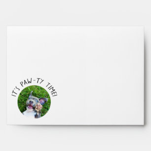 Personalised Puppy Dog Birthday Party Photo Envelope