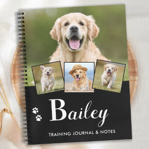 Personalised Puppy Dog Monogram Name 5 Pet Photo Notebook