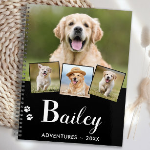 Personalised Puppy Dog Monogram Name 5 Pet Photo Planner