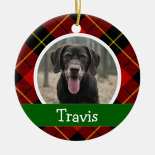 Personalised Puppy Dog Pet Photo Ceramic Tree Decoration