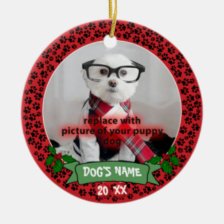 Personalised Puppy Dog Pet Photo Ornament