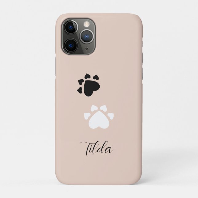 Personalised Puppy Heart Paws Case-Mate iPhone Case (Back)