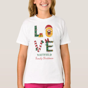 Personalised Puppy LOVE Christmas Matching Family T-Shirt