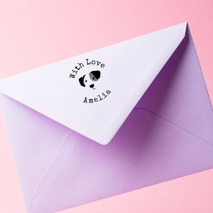 Personalised Puppy With Love Rubber Stamp