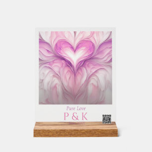 Personalised "Pure Love" Monogram for Couple Acrylic Sign