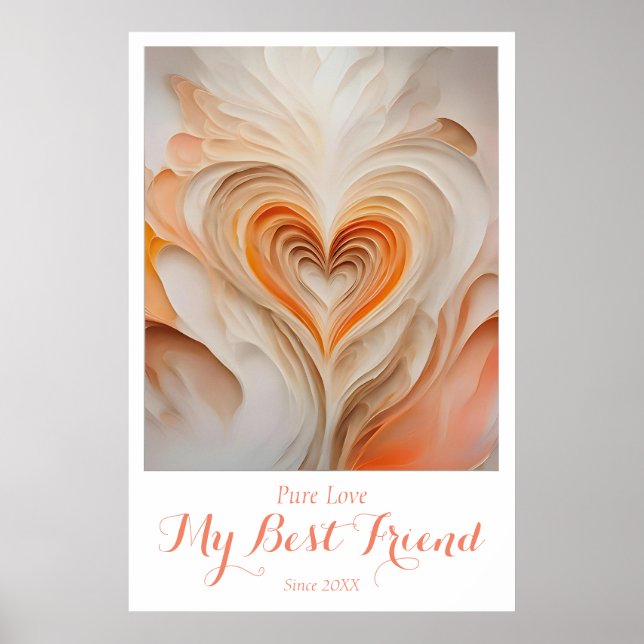 Personalised "Pure Love" Wall Art - My Best Friend (Front)