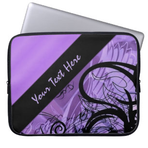 Personalised Purple and Black Pattern Sleeve