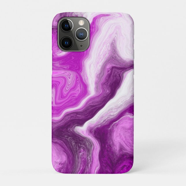 Personalised Purple and White Marble Swirls    Case-Mate iPhone Case (Back)