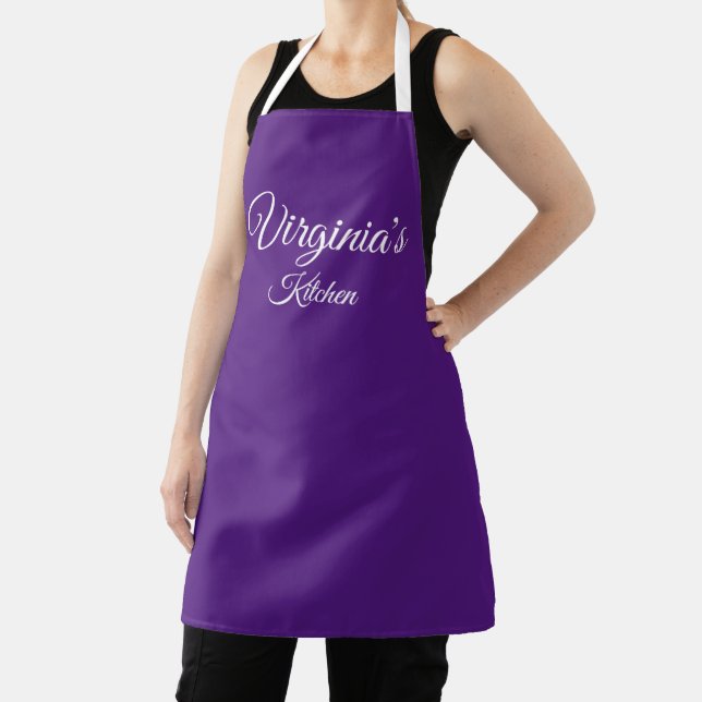 Personalised Purple Apron (Insitu)