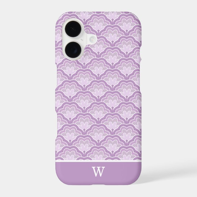 Personalised Purple Art Deco Floral Pattern Design (Back)