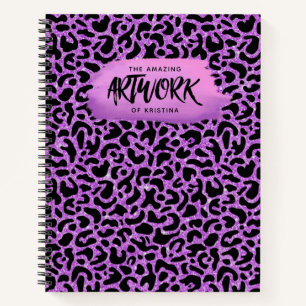 Personalised Purple Artist Sketchbook Notebook