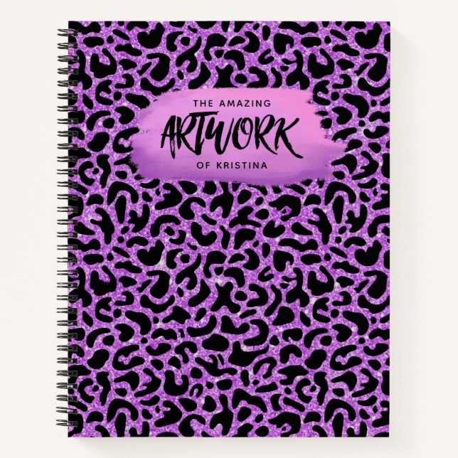 Personalised Purple Artist Sketchbook Notebook (Front)