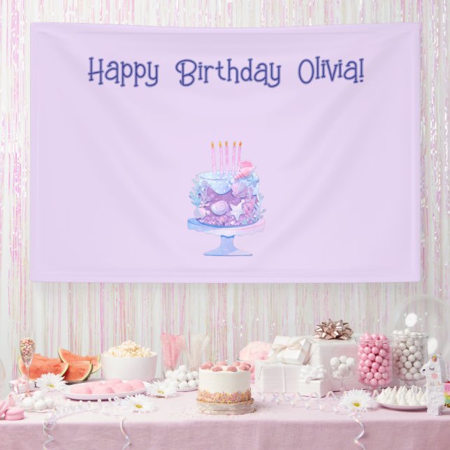 personalised purple birthday banner (Party)