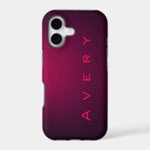 Personalised Purple black carbon fibre patterned