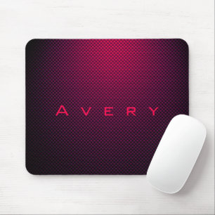 Personalised Purple black carbon fibre patterned Mouse Mat