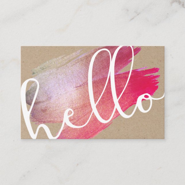 Personalised Purple Brush Loyalty Card (Front)