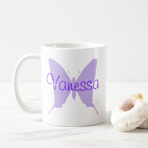 Personalised Purple Butterfly Coffee Mug