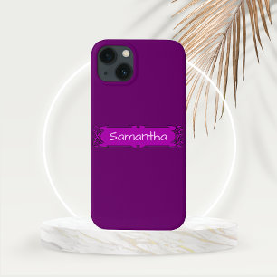 Personalised Purple Centre Banner  iPhone 13 Case