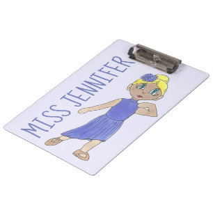 Personalised Purple Costume Dance Teacher Gift Clipboard