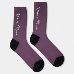 Personalised Purple Crew Socks