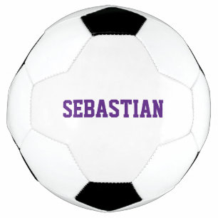 Personalised purple custom name sports team number football