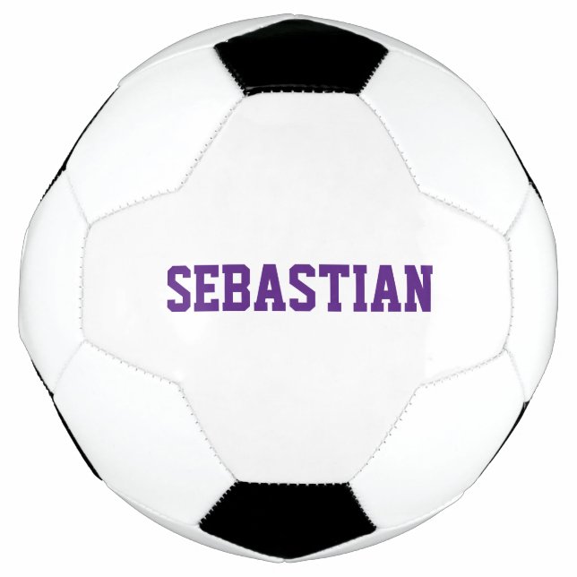 Personalised purple custom name sports team number football (Front)
